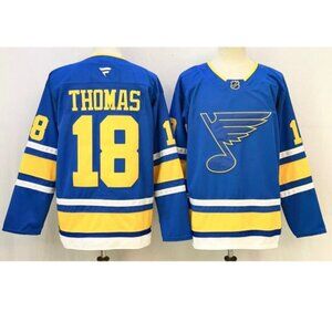 Mens Robert Thomas Blue Stitched Jersey